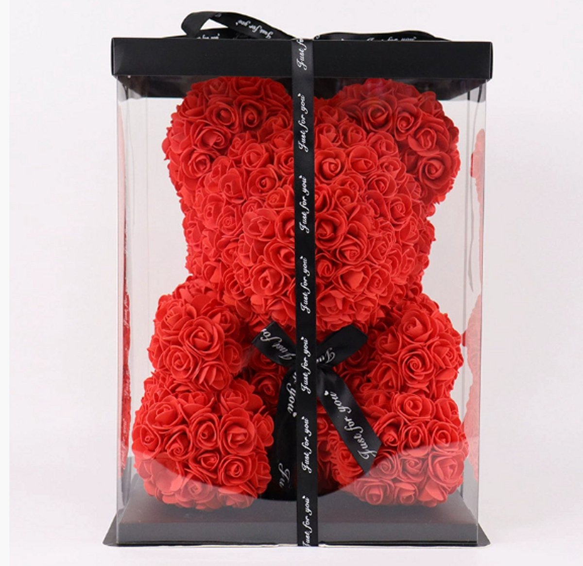 Rode Rozen Beer - 25 CM - Inclusief Luxe Giftbox - Rozenbeer - Rozenbeer - Valentijn