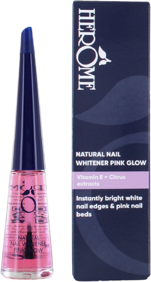 Bol.com Herome Natural Nail Whitener Pink Glow Nagelverzorging - Camoufleert Verkleuringen - 1 Step French Manicure - 10ml aanbieding