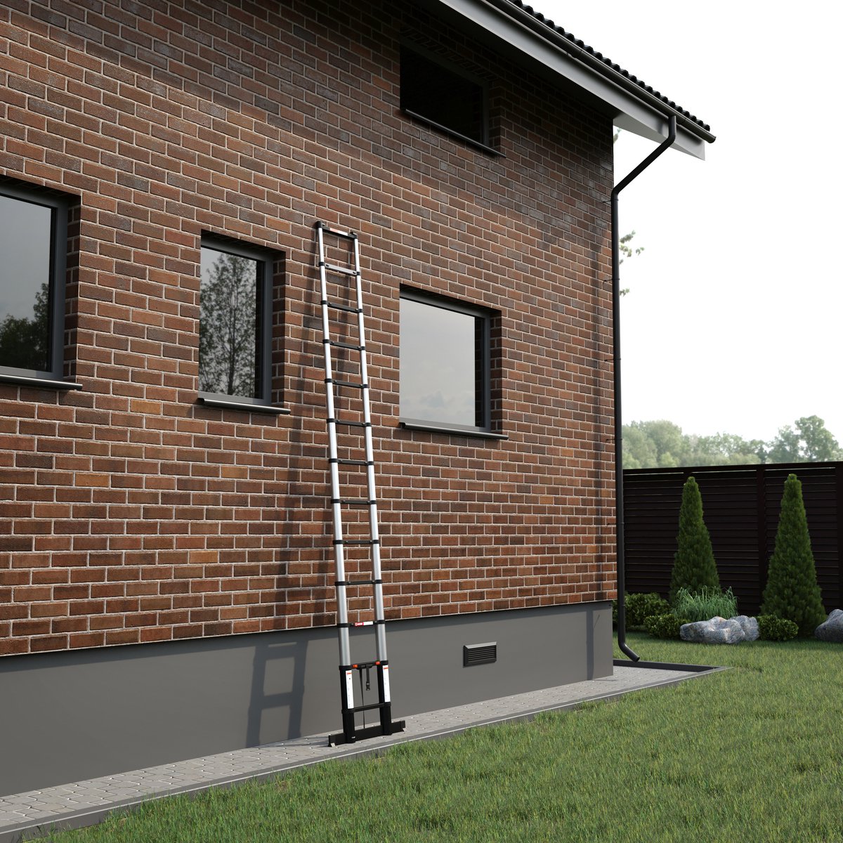 RMBO Telescopische Ladder - Telescoopladder - 3.80m lang, Compact en Draagbaar met Soft Closing Systeem, Geschikt voor Particulier en Professioneel Gebruik, Telescopische Vouwladder, Max. Belasting 150 kg, EN 131.6 – foto 4
