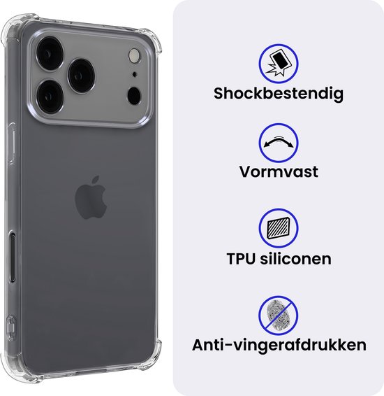 Coque iPhone 17 Pro en Siliconen iPhone - Transparente
