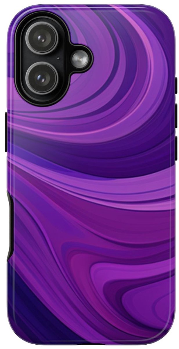 Paars Golvend Abstract Patroon – Telefoonhoesje Geschikt voor iPhone 17