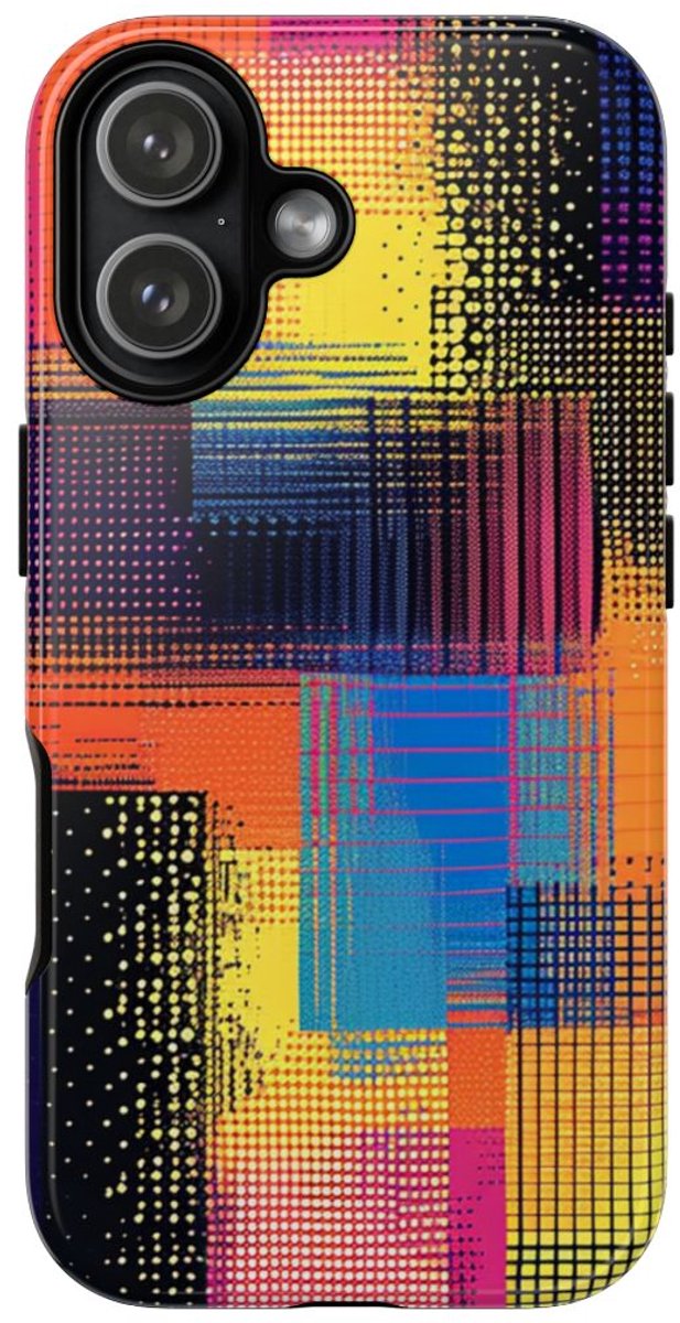 Kleurrijk Abstract Pixelpatroon – Telefoonhoesje Geschikt voor iPhone 17