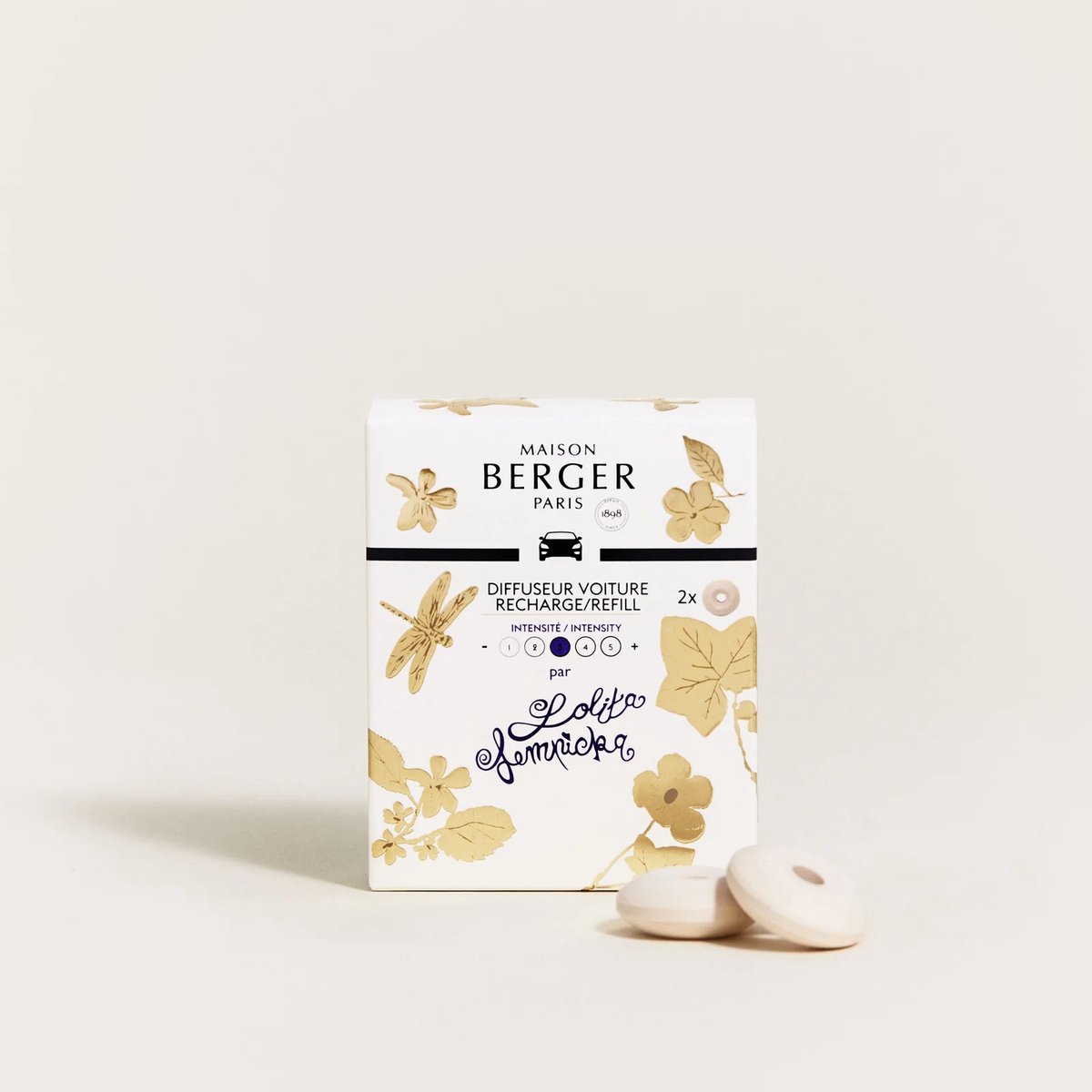 Car diffuser refill Lolita Lempicka - Maison Berger autoparfum navulling Lolita Lempicka - 2 stuks