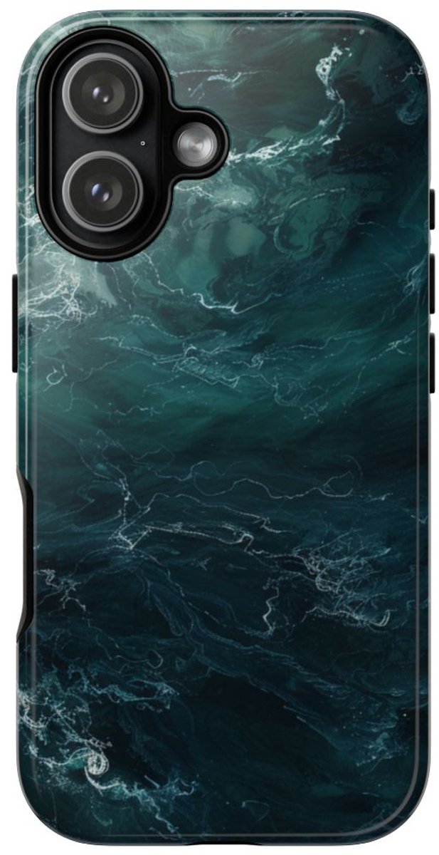 Donkere Waterdiepte Abstracte Kunst – Telefoonhoesje Geschikt voor iPhone 17