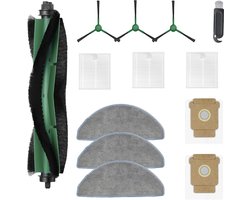Accessoires gescht voor IRobot Roomba Combo 2 Essential/IRobot Roomba 105 Combo, 1 hoofdborstel, 3 schoonmaakdoeken, 3 filters, 3 zijborstels, 2 stofzakken, accessoireset