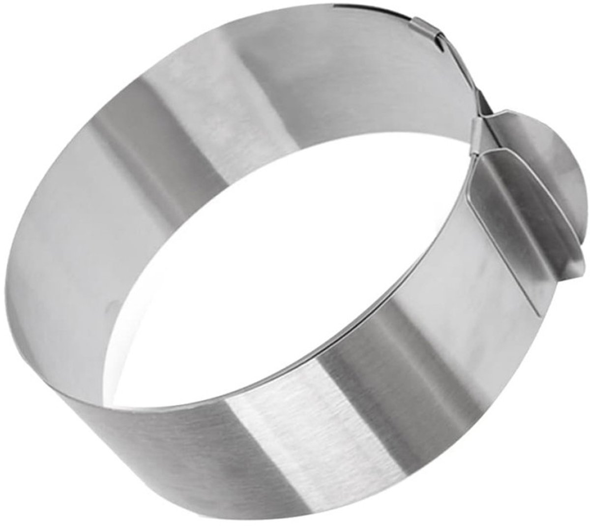 Roestvrijstalen Taartring - Multifunctionele Dessertvorm - 12 Cm Hoog Veelzijdig Gebruik - 1 Stuk - Stijlvol Zilver