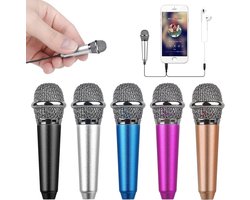 Vitdipy - Mini microfoon - 1 stuks - Zilver microfoon - karaoke microfoon - Voor smartphones - Karaoke - Ideaal voor Tiktok, Muziek, Karaoke, Feestje - Zilver