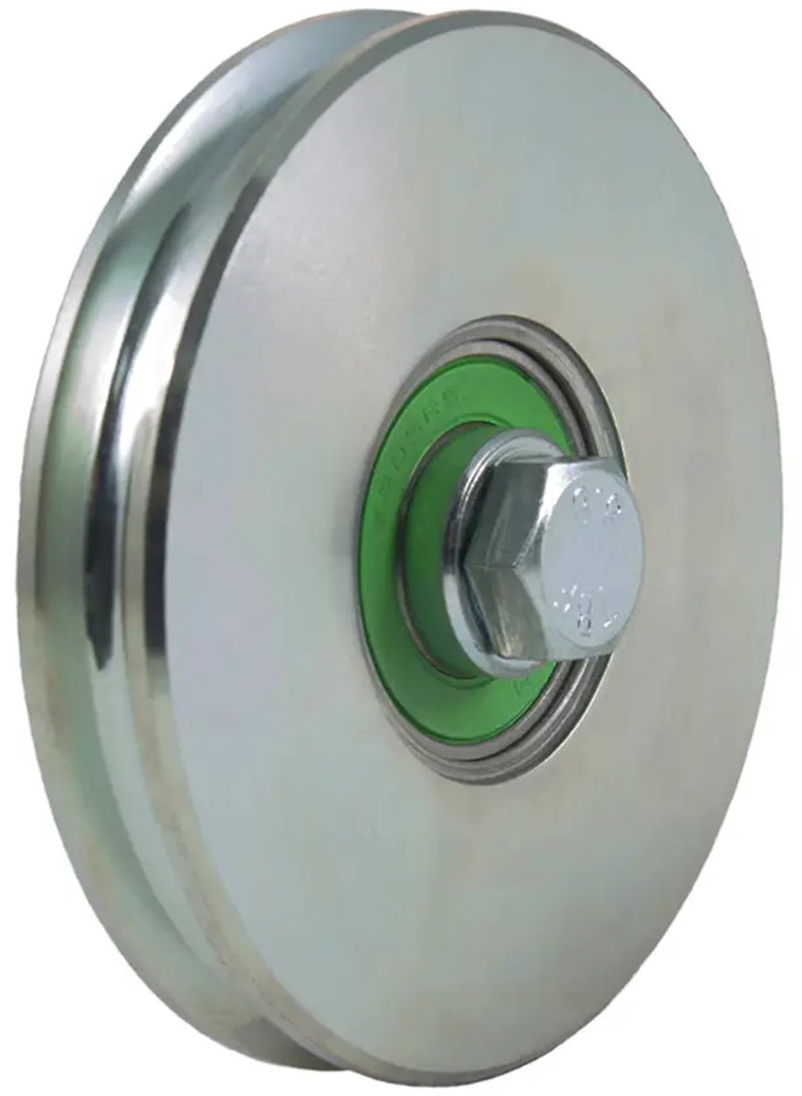 Ronde groefwiel van 100 mm met een groef van 8 mm voor kabels
