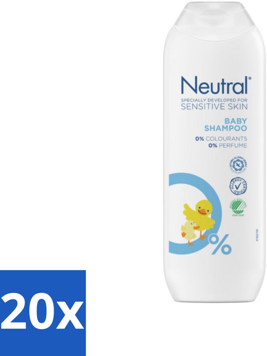 Image of 20 x Neutral - Babyshampoo - Gevoelige huid - Parfumvrij - Zonder Kleurstoffen - 250 ml - Babyhuid - Babyverzorging - Babyproducten