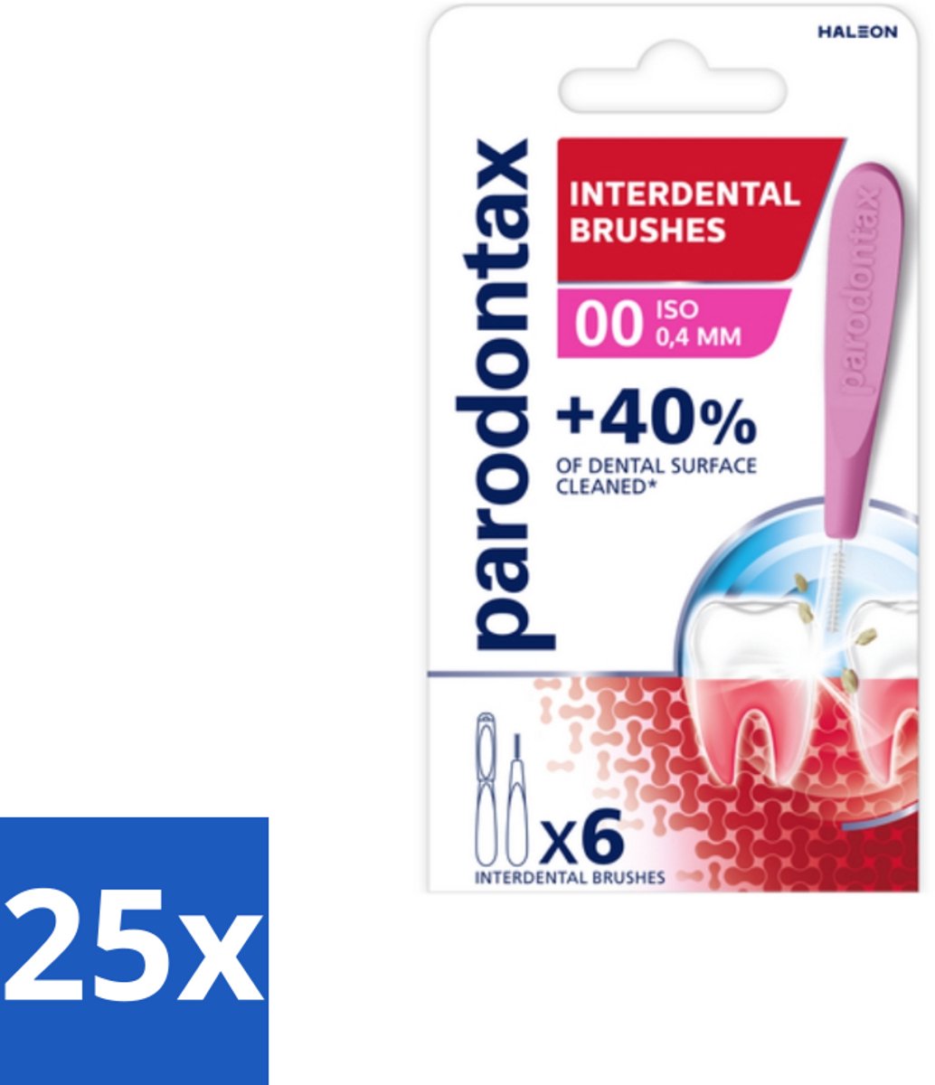 25 x Parodontax - Interdentale Ragers - 0.4 mm - 6 Ragers - Voordeelverpakking - 25 stuks