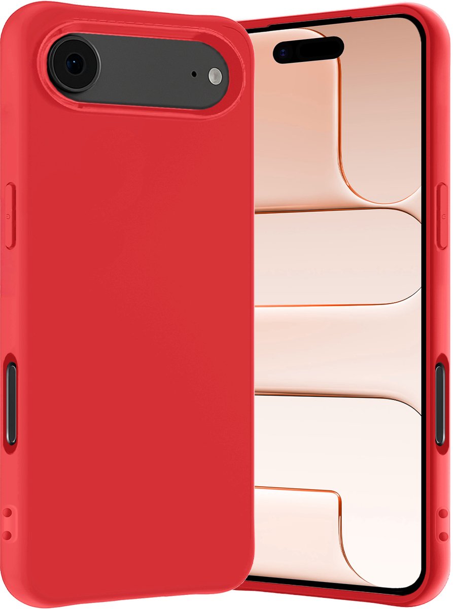 Hoes - Geschikt voor Apple iPhone Air - Sterk & Shockproof - Hoesje Cover - Siliconen Case - Rood