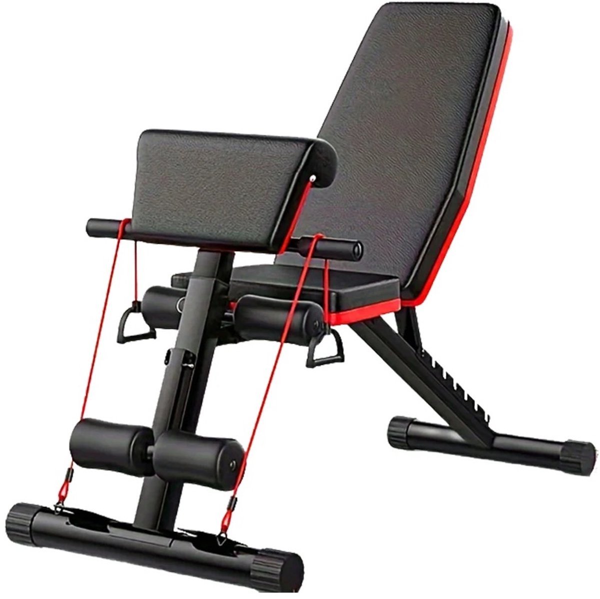 Betaalbare Goederen® fitnessbank - zwart - halterset - halterbank - halterbank met gewichten - fitnessmachine - opvouwbaar