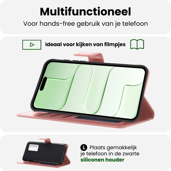 Étui pour iPhone Air - Étui à rabat avec 2 protections d' Air iPhone - Or rose