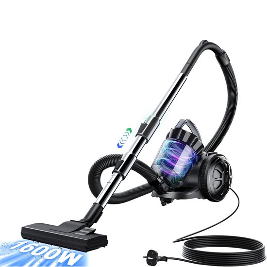 ibettertec - Handstofzuiger - zakloze stofzuiger - 900 W - Zwart