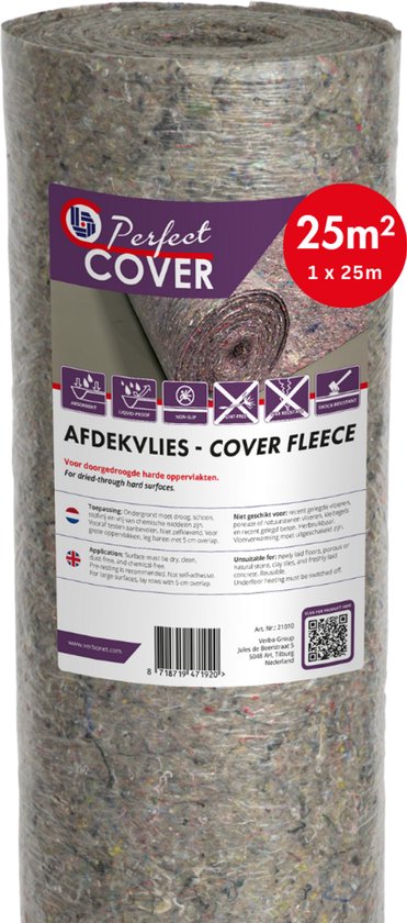 Schildersvlies Pro - 1M x 25M - Afdekvlies Bont - Stucloper Vilt - Absorberende Afdekfolie - Vloeren en Meubels - Schilder- en Renovatiewerkzaamheden