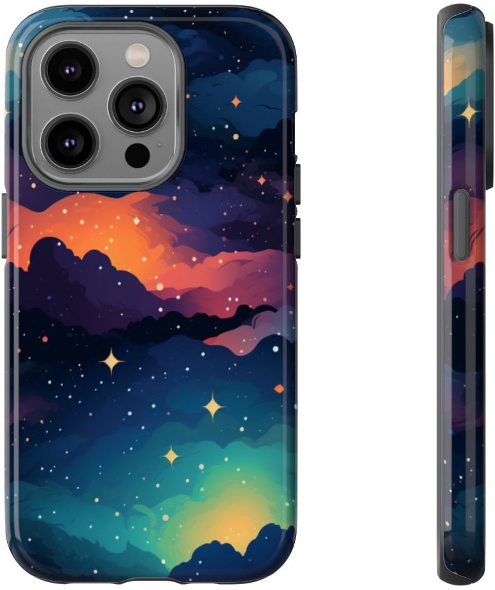 Kleurrijke Sterrennevel Wolken – Telefoonhoesje Geschikt voor iPhone 14 Pro