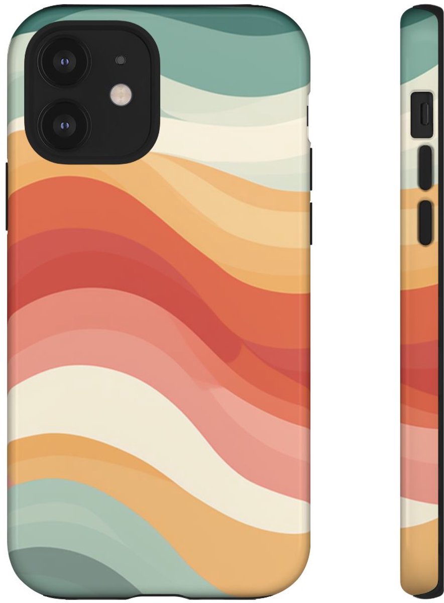 Golvend Veelkleurig Patroon – Telefoonhoesje Geschikt voor iPhone 12