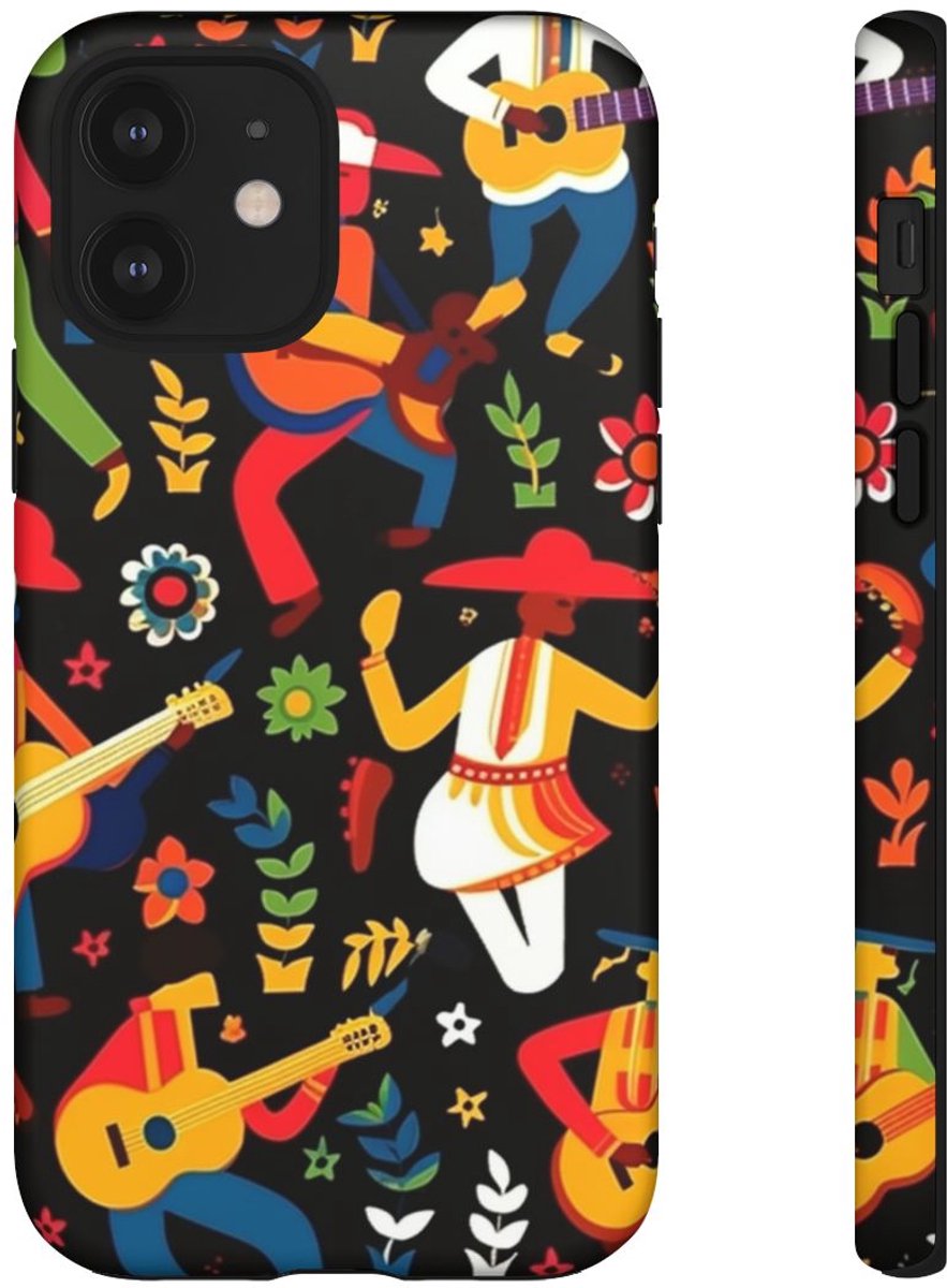 Vrolijk Mariachi Muzikantenpatroon – Telefoonhoesje Geschikt voor iPhone 12