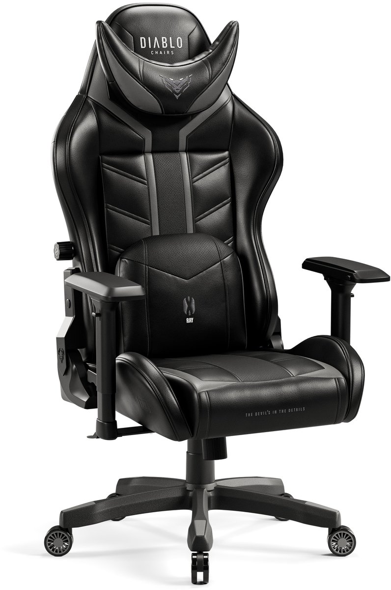 DIABLO CHAIRS - Gaming stoel X-Ray 2.0 - Bureaustoel verstelbaar - King size - Zwart
