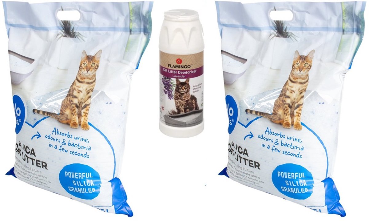 Kattenbakvulling - Premium - 2 x 16 l incl Kattenbakontgeurder