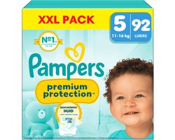 Pampers Premium Protection - Maat 5 (11kg-16kg) - 92 Luiers - Ecobox