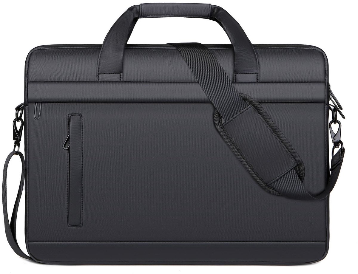 Laptoptas laptop tas met binnenvoering spatwaterdicht een schouder aktetas, zwart