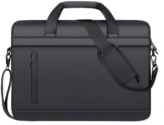 Sac pour ordinateur portable avec doublure intérieure, résistant aux éclaboussures, porte-documents à une épaule, noir