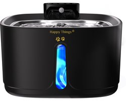 Happy Things Draadloze Drinkfontein Kat en Hond ZR12 Model - 3.2L - RVS - met Sensor en UV-C Sterilisatie - Geruisloos