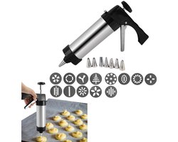 Decoratiegereedschappen， Cakecrème decoratiegereedschap, biscuit lamineermachine, kan worden gebruikt om koekjes, taarten te maken (met 8 decoratiespuitmondjes + 13 gegoten platen)