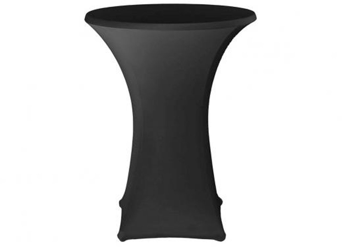 stretchcover cocktailtafel partytafel hoes zwart