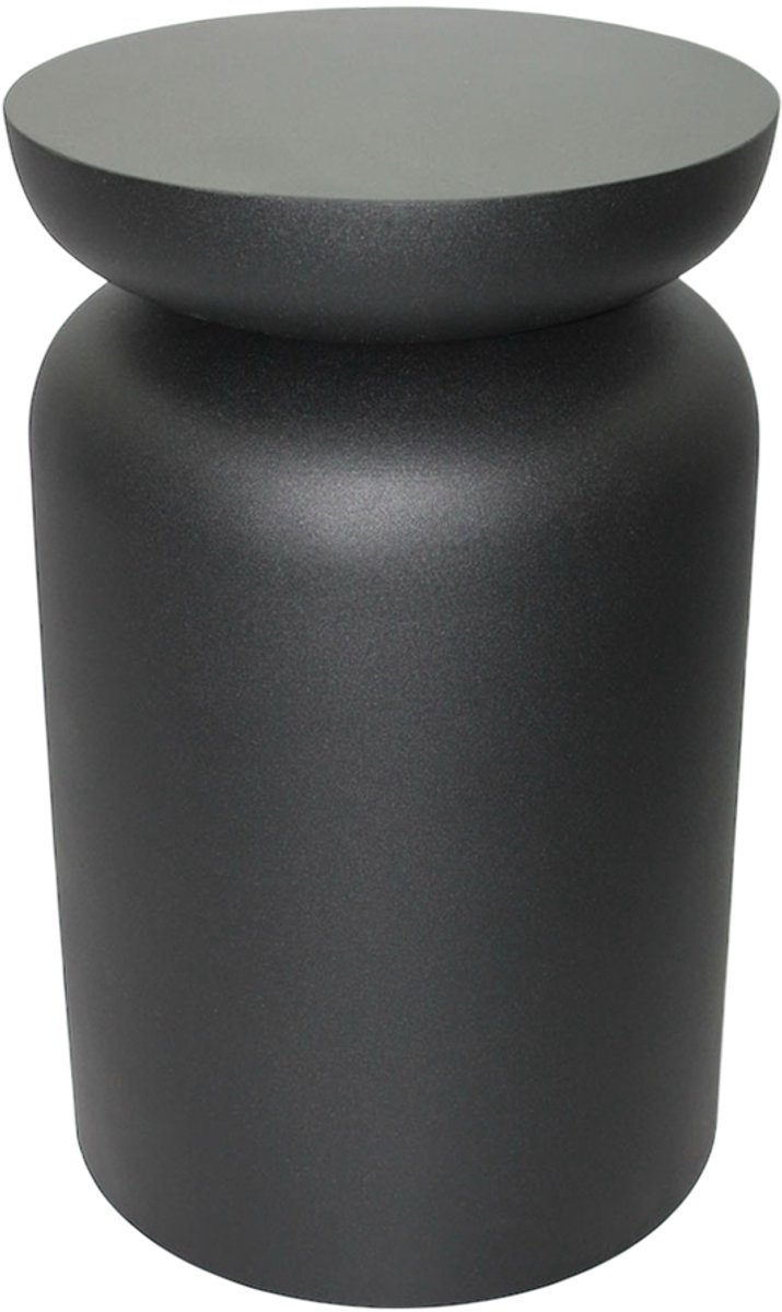 by Mooss - Paudar - Zwart - Bijzettafel - Kruk - Gepoedercoat - Metaal - Ã˜ 30 cm - 46 cm - Black