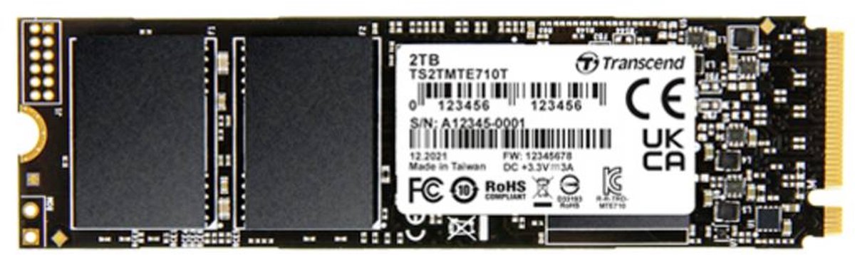 Transcend MTE710T – 256 GB NVMe/PCIe M.2 SSD 2280 – PCIe NVMe 4.0 x4 Industrial