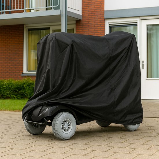 Maxxcovers Scootmobiel Hoes - Zwart - Afdekhoes - Regenhoes - Maat L