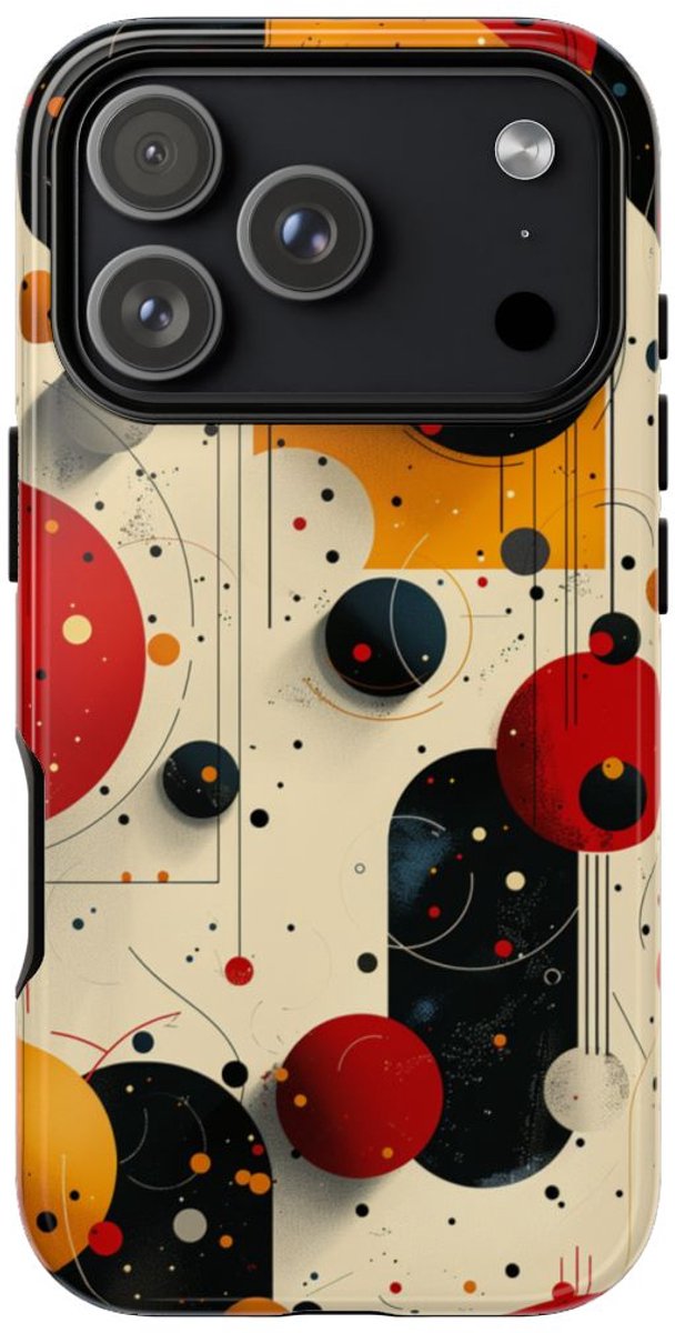 Geometrisch Abstract Cirkels Patroon – Telefoonhoesje Geschikt voor iPhone 17 Pro
