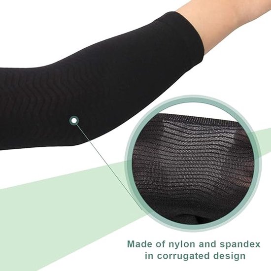 2 paar - afslankende compressie arm mouwen - sportarmshapers - arm shapers helpen de bovenarmen te vormen — afbeelding 4