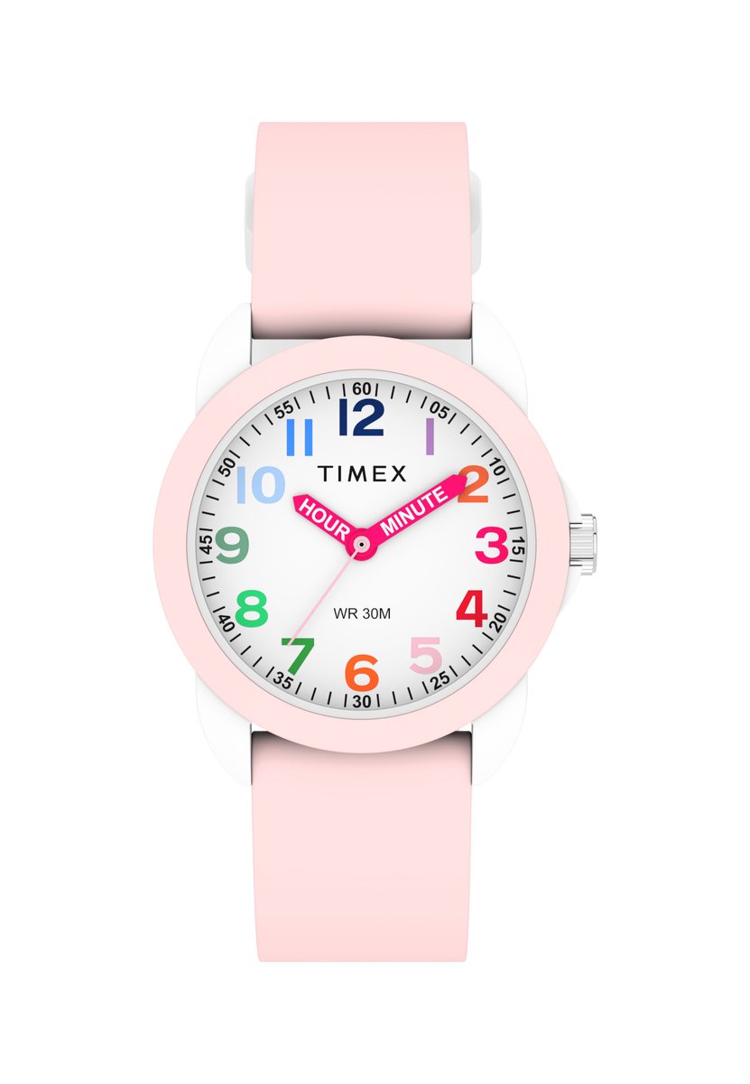 Timex Timex Kids Qa Quartz Analoog Horloge Roze Case: 100% Siliconen | Armband: 100% Siliconen 30 TW2W92000VV, TW2W92200VV
