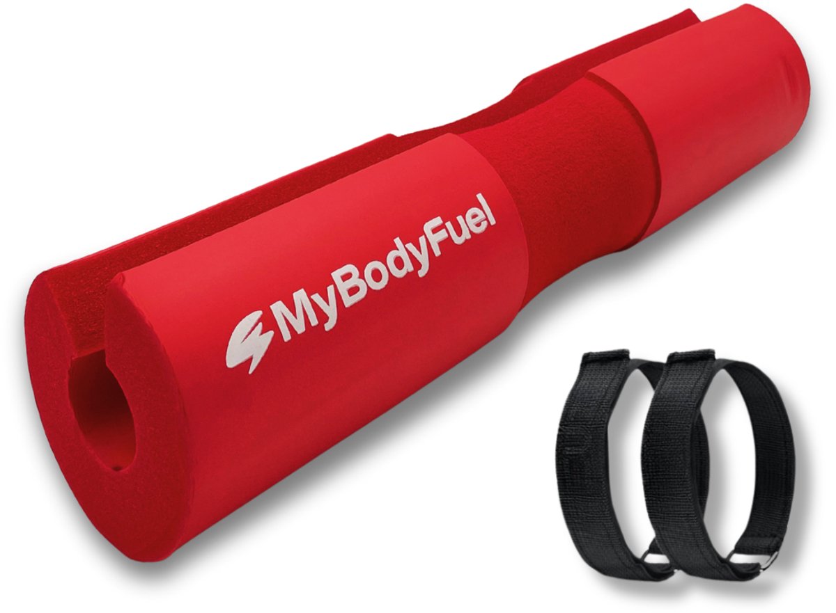 MyBodyFuel - Barbell pad - Voor Squat & Hip Thrust - Nekbeschermer voor halterstang - Squat Pad/Kussen - Rood