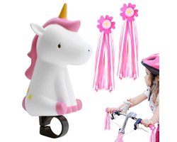 LETTERASHQP Dinosaurus fietsbel kinderen toeter kinderfiets fiets toeter kinderen dinosaurus fiets knijphoorn fiets eenhoorn knijptoeter fietsbel voor kinderen jongens meisjes