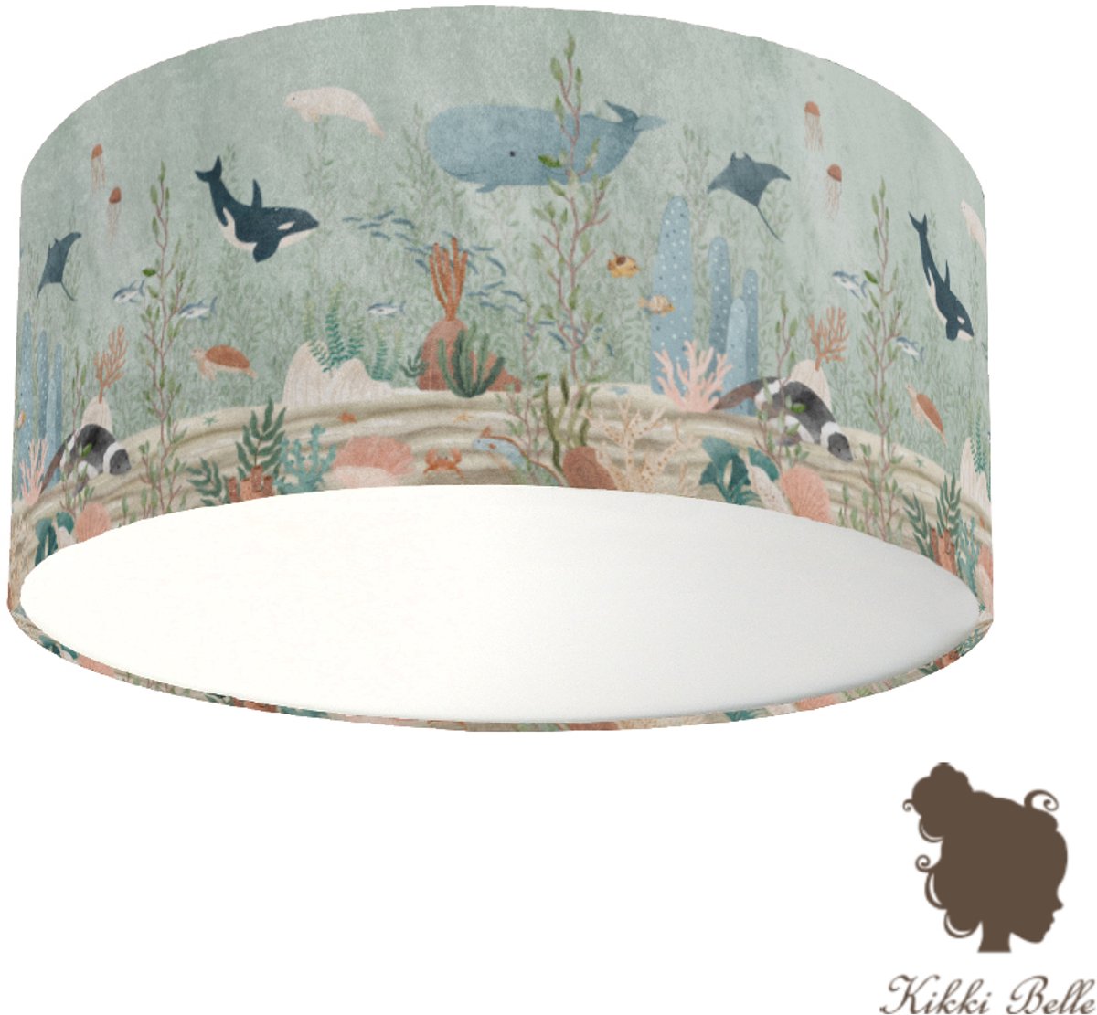 Plafondlamp Kelp Forest Kikki Belle-sfeerverlichting-onderwater-vissen-kinderkamer-incl diffuser-incl plafondfitting