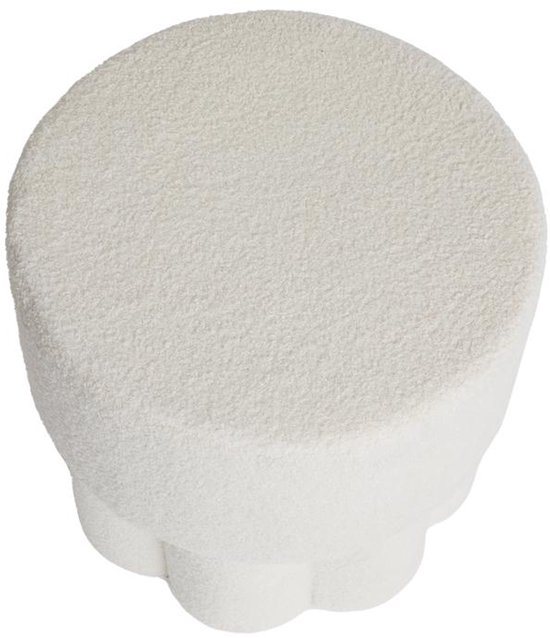 Design Poef Teddy Wit – Luxe Zitpoef – Zacht, Comfortabel & Trendy