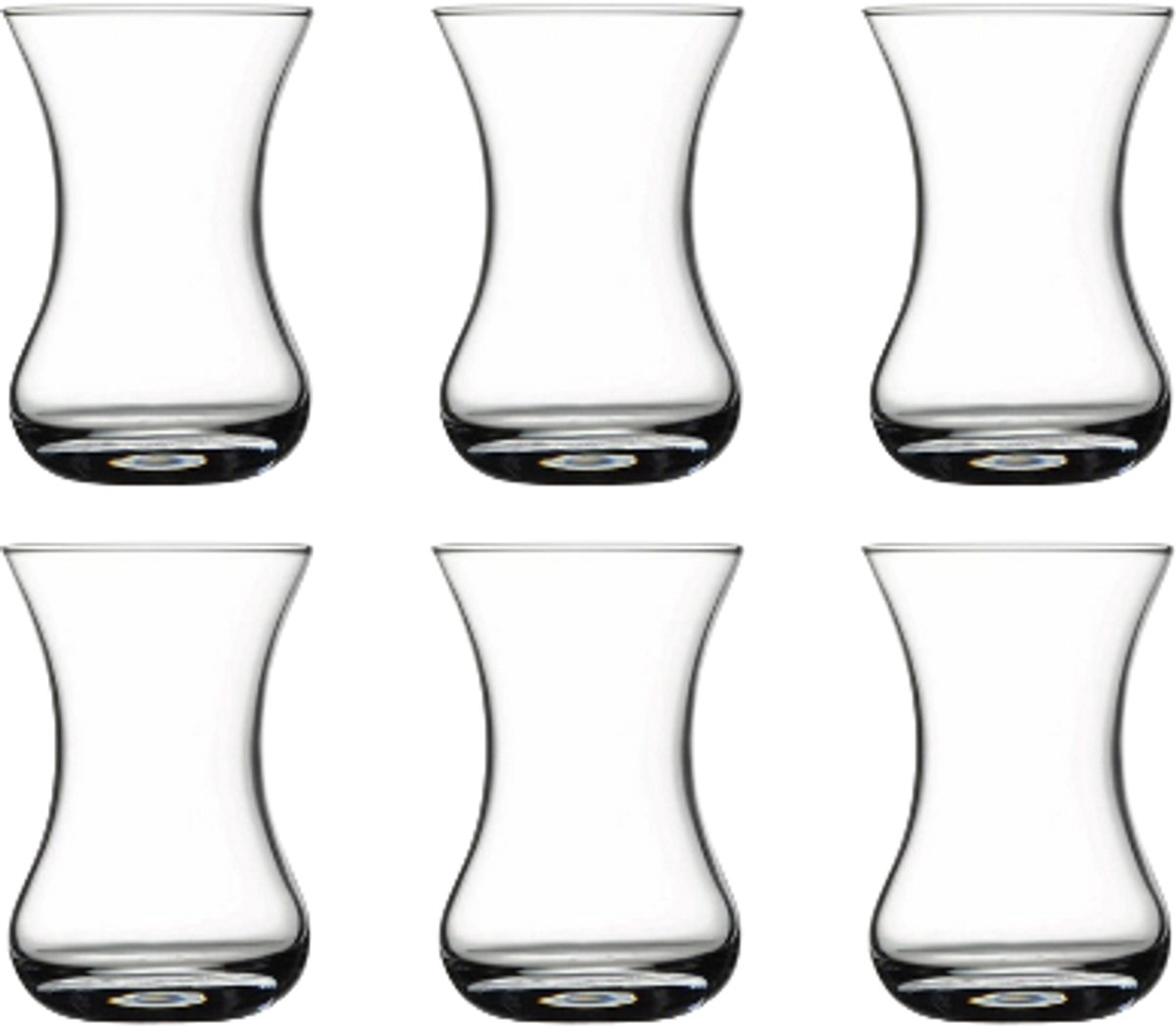 Pasabahce Theeglazen - Set van 6 - 125cc - Theeglazen Set Turkse Theeglazen