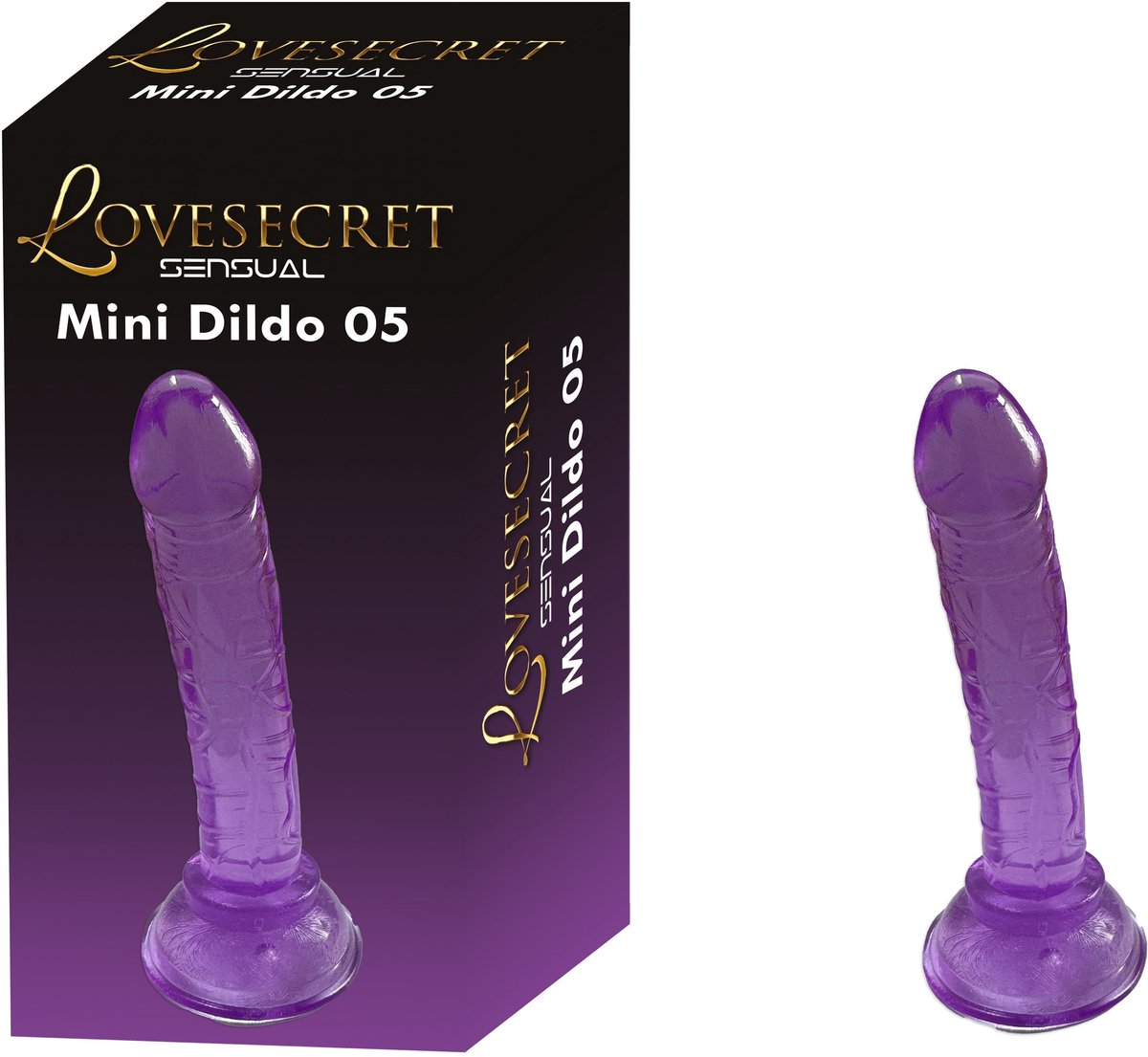 Lovesecret Sensual – LS34 – Mini Dildo 05 Purple – Realistische Mini Dildo met Zuignap