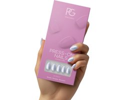Pink Gellac Press On Nails - 2004 Cat Eye Aquatic Jewel - Round Small Plaknagels - 30 Press On Nagels Met Lijm, 30 Plakstickers, Cleaner Wipe, Nagelvijl, Woodstick en Size Matcher - Snel Aan Te Brengen Plak Nagels Kort - Voor 7-14 Dagen Mooie Nagels