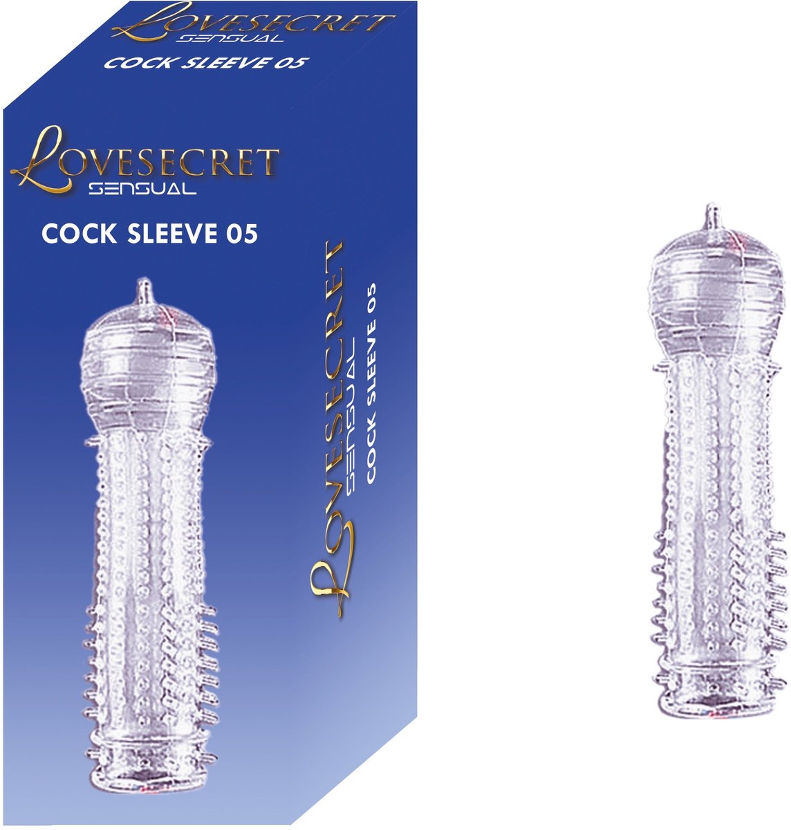 Lovesecret Sensual – LS41 Cock Sleeve 05 – Transparante Penis Sleeve met Ribbels & Dots