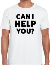 Can i help you beurs/evenementen t-shirt wit heren XL