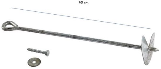 Grondankers set van verzinkt staal voor tuinbevestigingen - 10 stuks