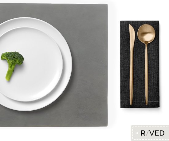 Sets de Napperons Raved Vera - Set de 6 pièces - Argent - Plastique - Table à manger - Sous-couche - Hydrofuge