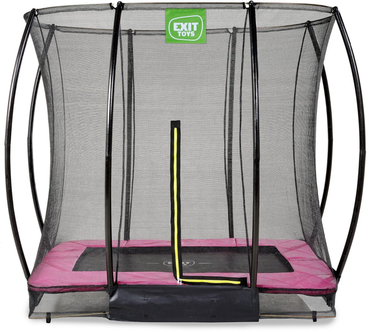 EXIT Silhouette inground trampoline 153x214cm met veiligheidsnet - roze