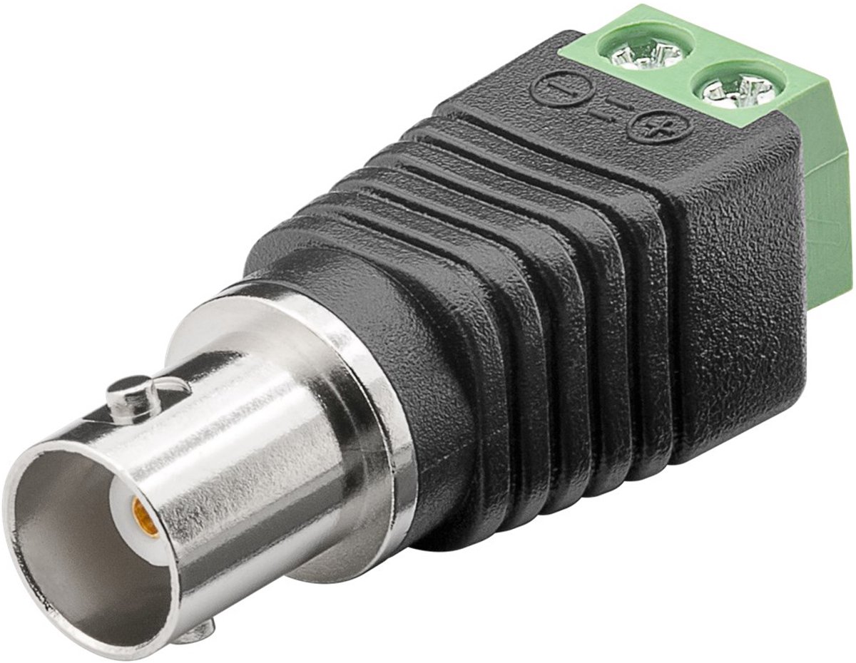 Goobay BNC Plug - Klemmenblok 2-polig naar BNC (v) - met schroefbevestiging