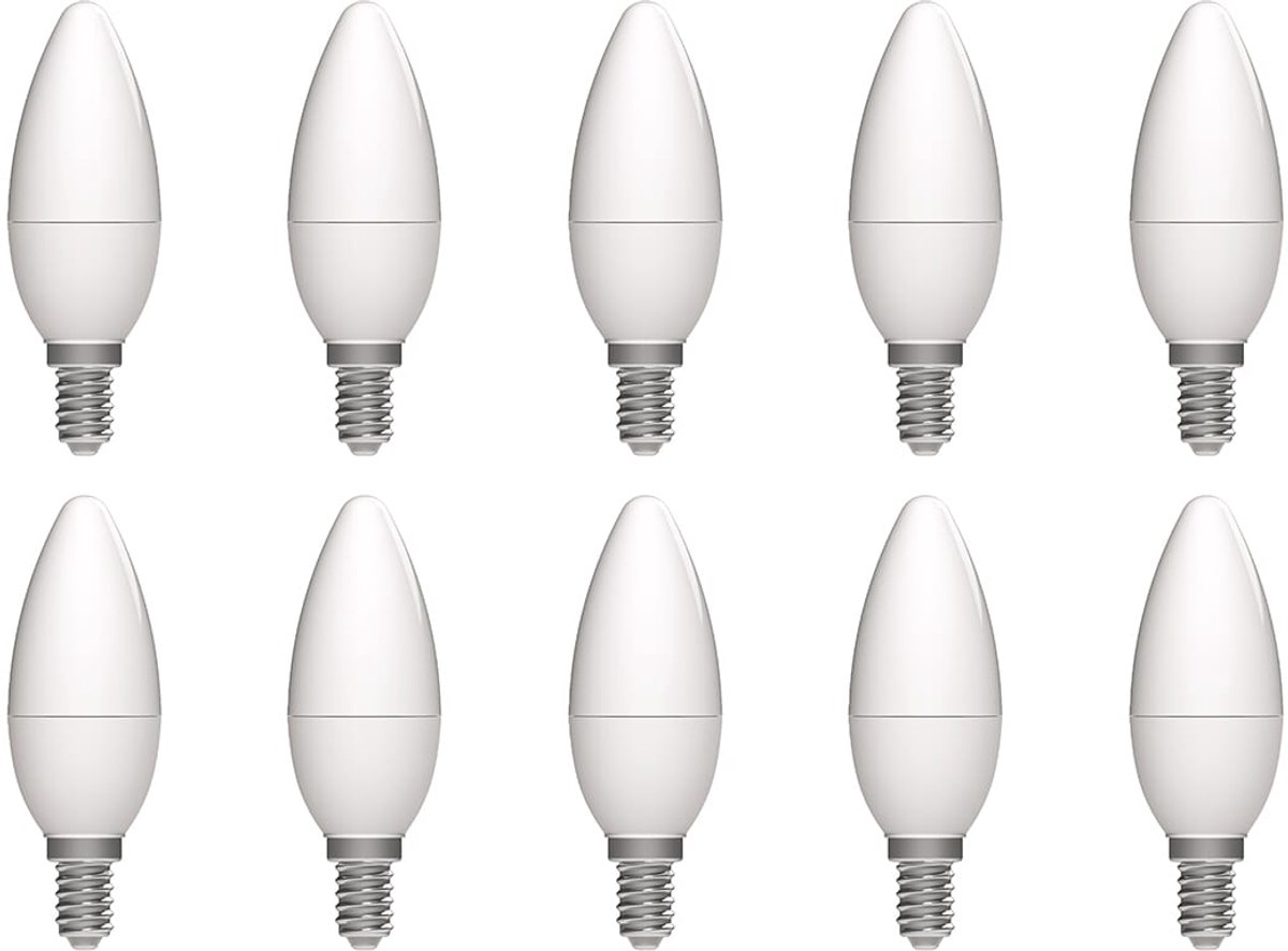 Avide E14 LED Lamp 4.5W - 470lm - 3000K - Warm Wit - LED Kaarslamp B35 - Vervangt 40W Gloeilamp - 10 stuks